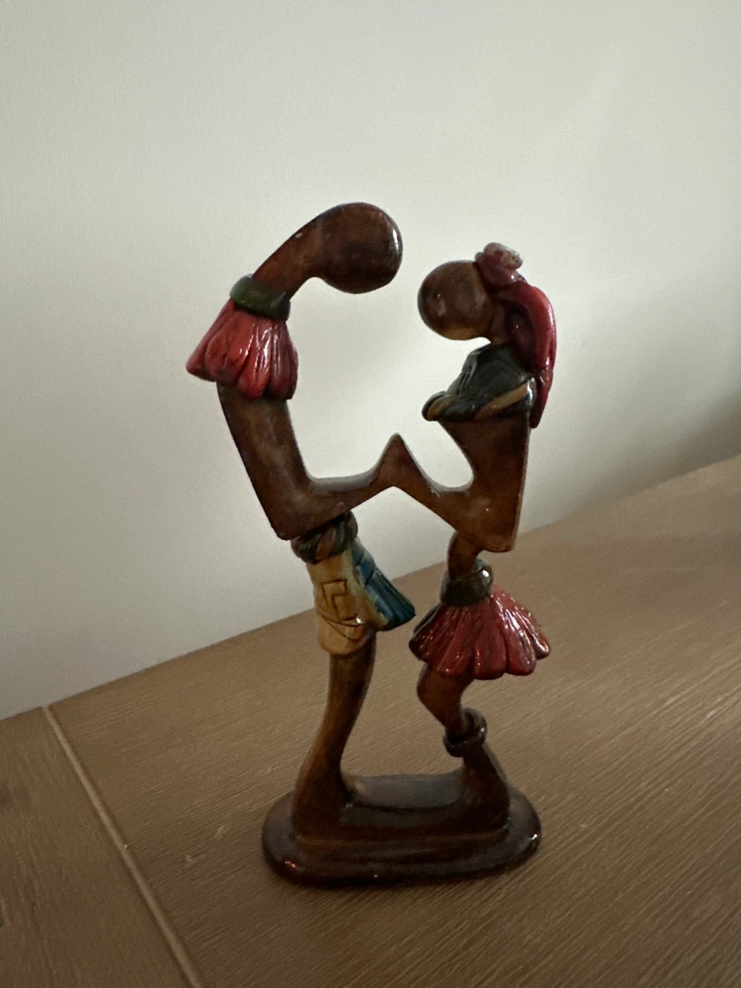 Wooden Couple Figurine
