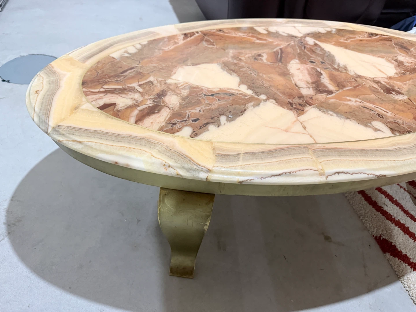 Oval Coffee Table with Marble Top - photo 2