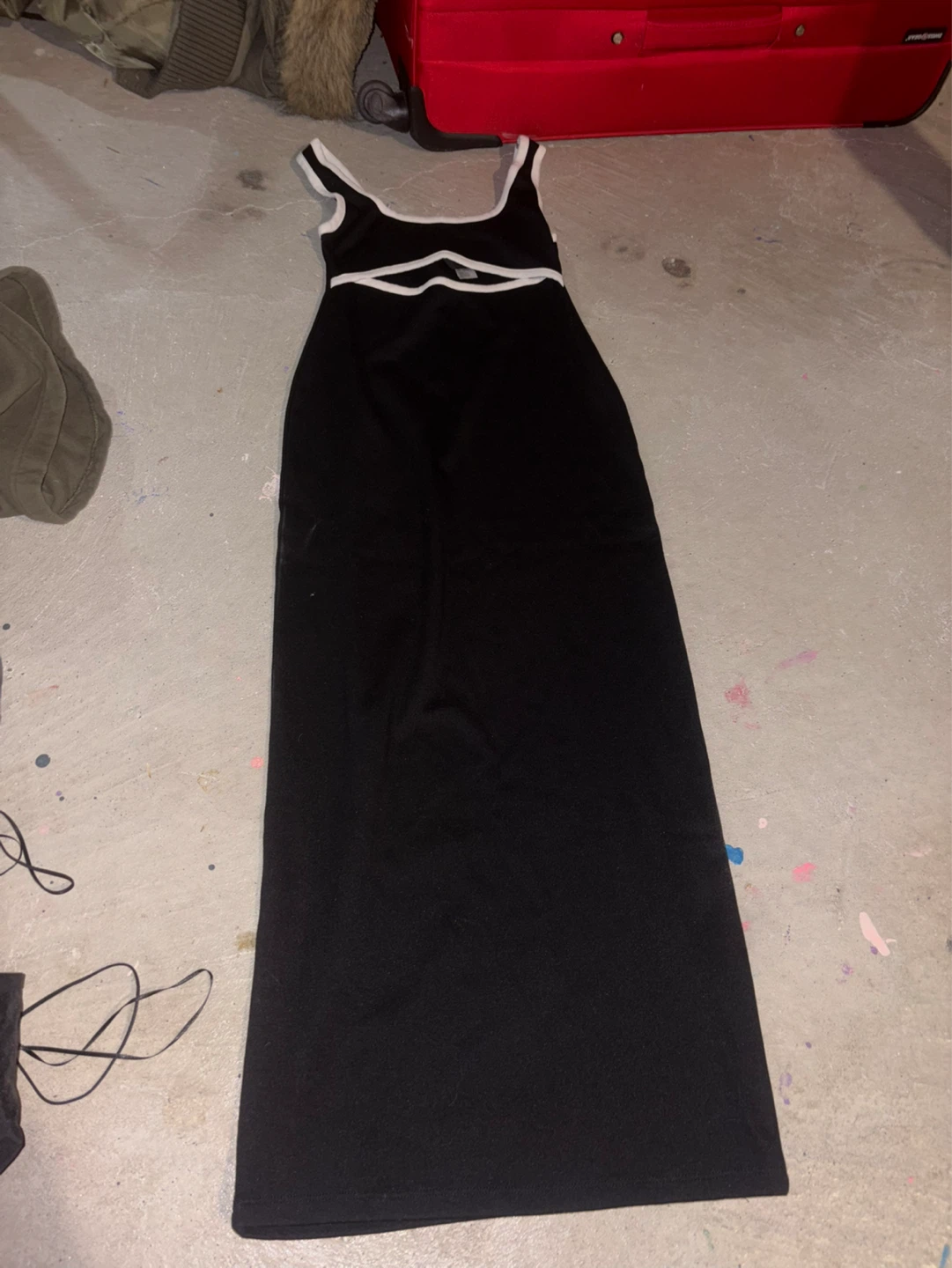 Divided Black Maxi Dress XXS