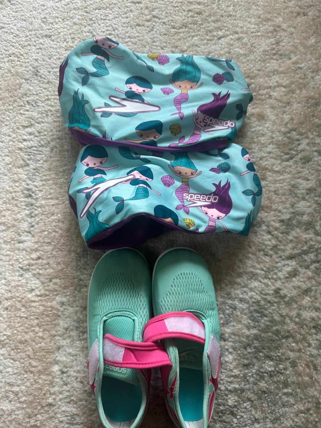 Speedo Mermaid Swim Arm Floats & Shoes Set