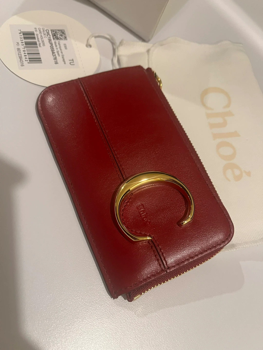 Chloé C Card Holder - Red