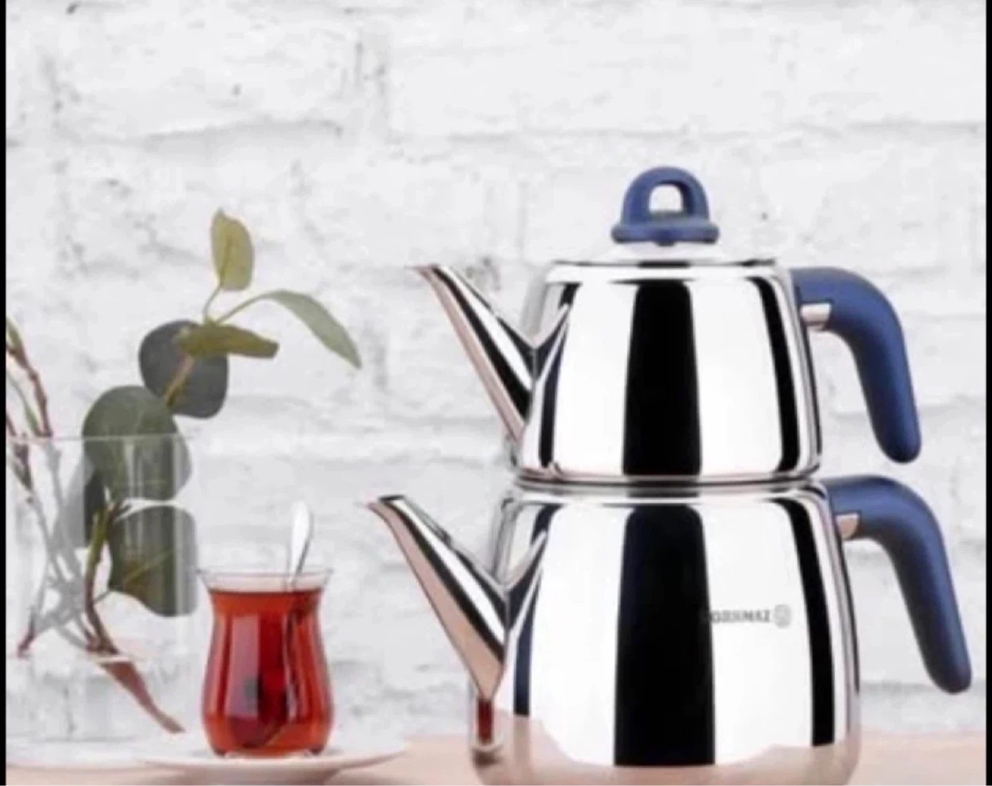 Korkmaz Stainless Steel Turkish Tea Pot