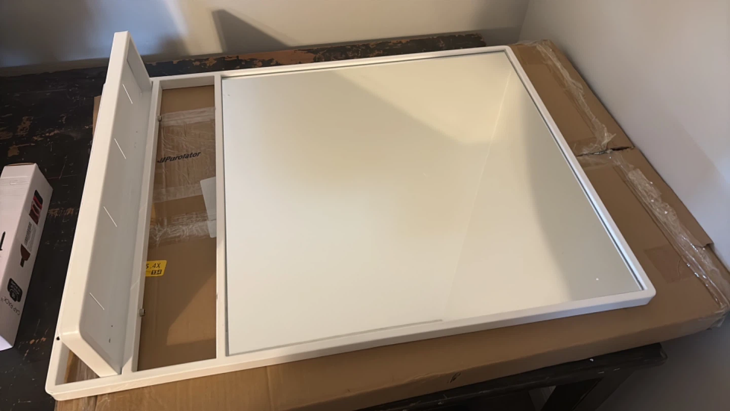 White Medicine Cabinet with Mirror - photo 3