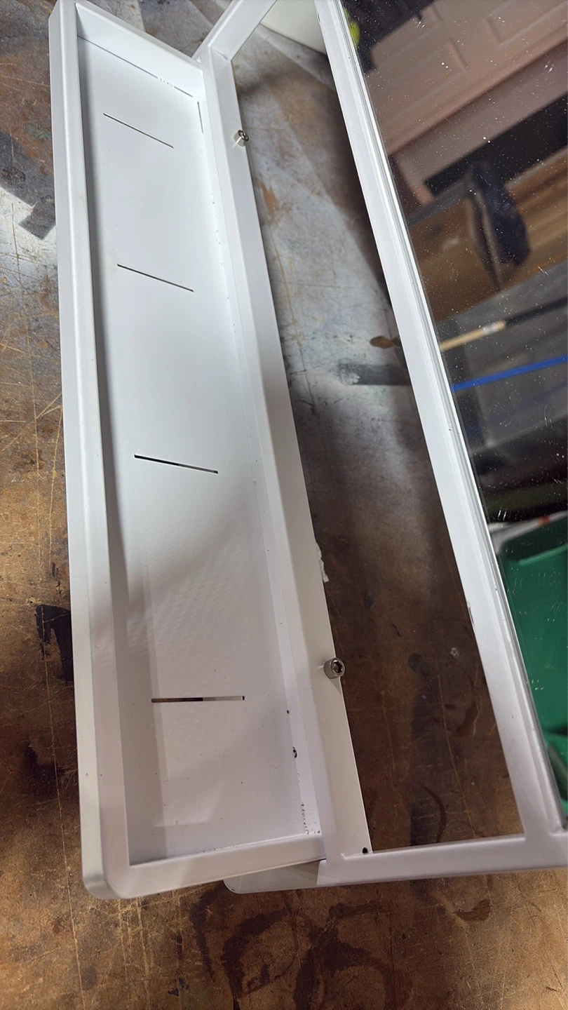 White Medicine Cabinet with Mirror - photo 5