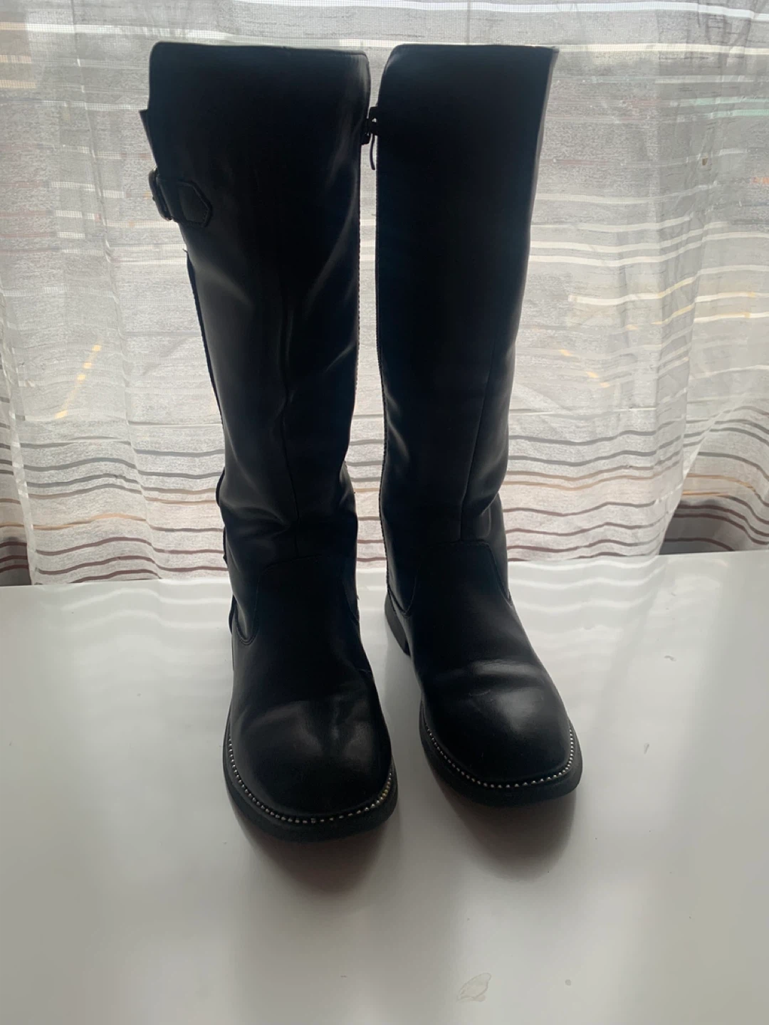 Youth girls black knee boots