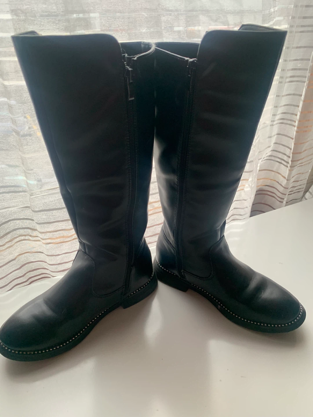 Youth girls black knee boots - photo 2