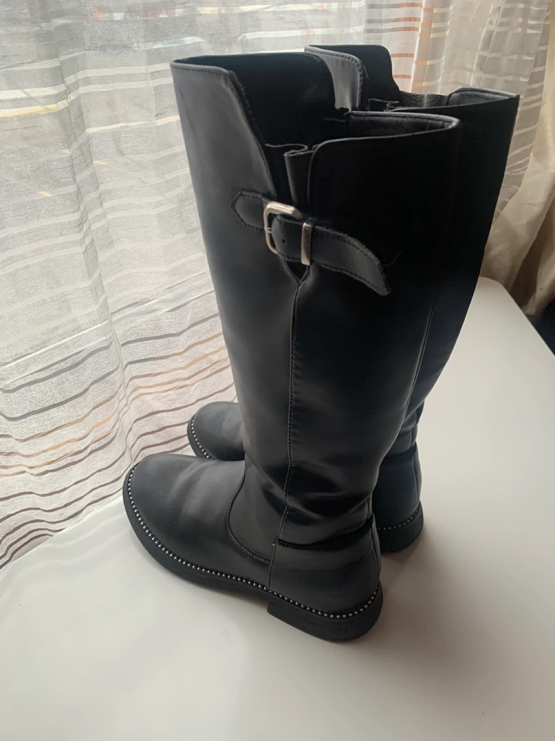 Youth girls black knee boots - photo 4