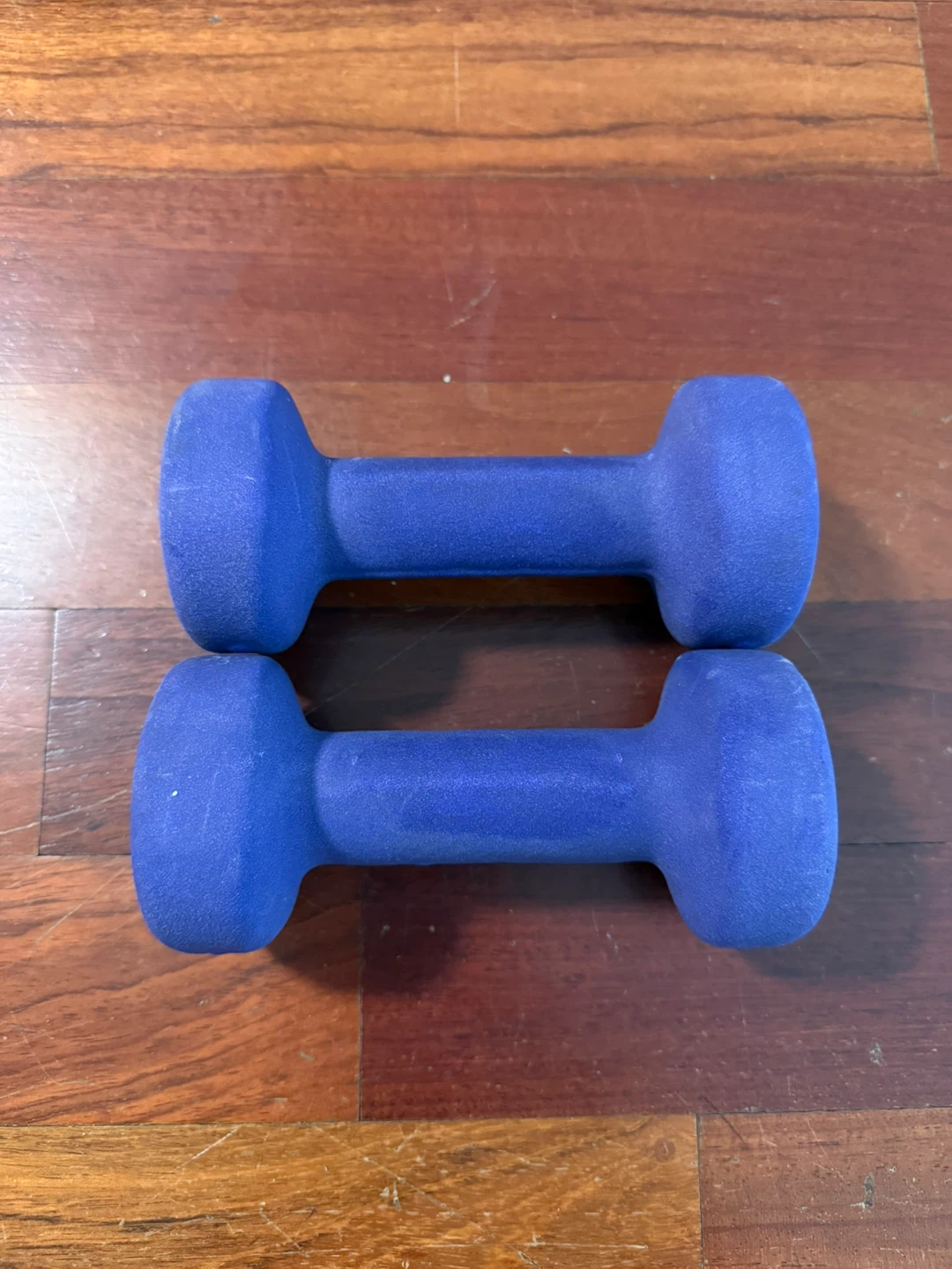 Pair of 5lb Blue Dumbbells - photo 2