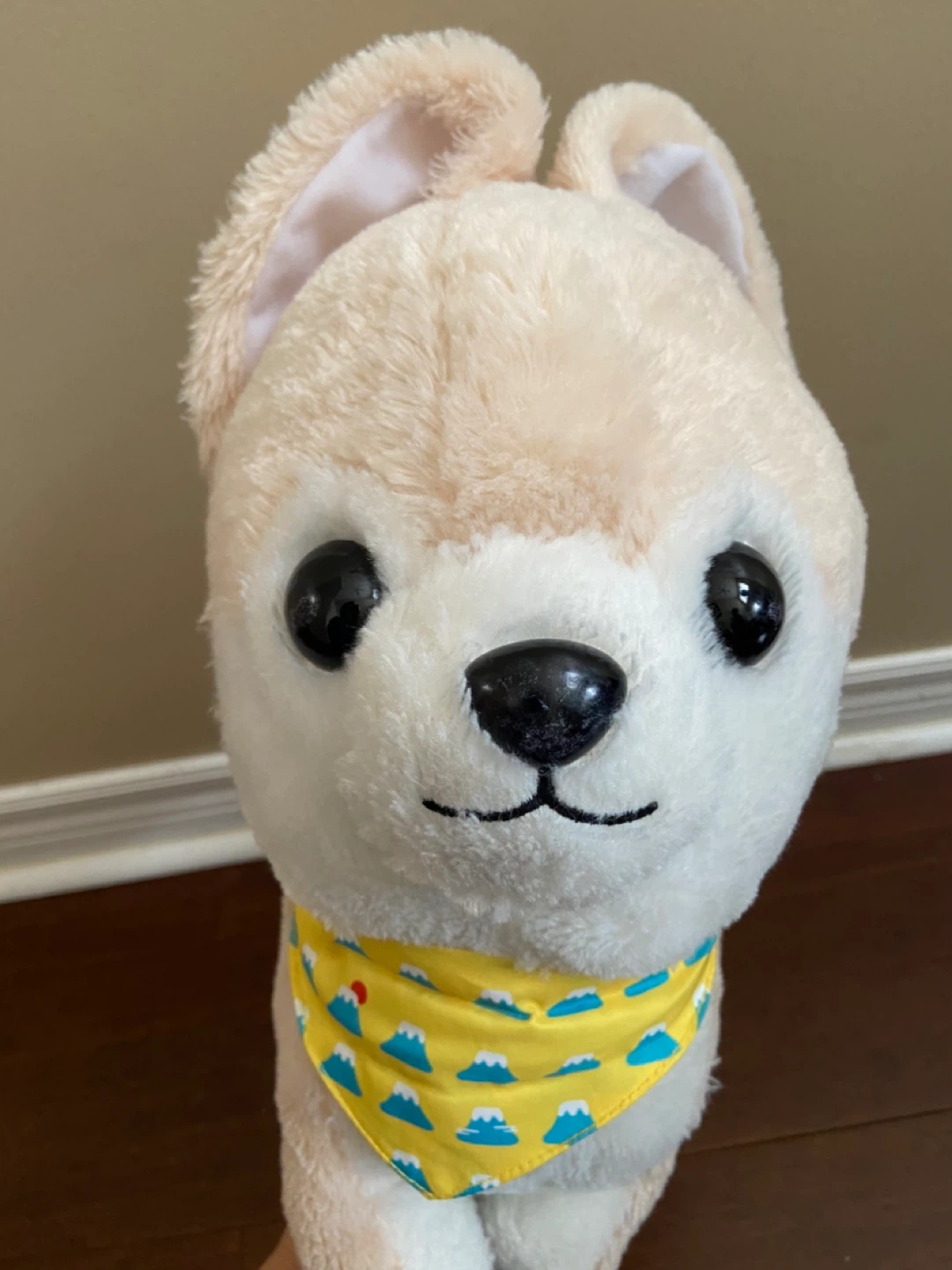 Plush Dog with Yellow Bandana