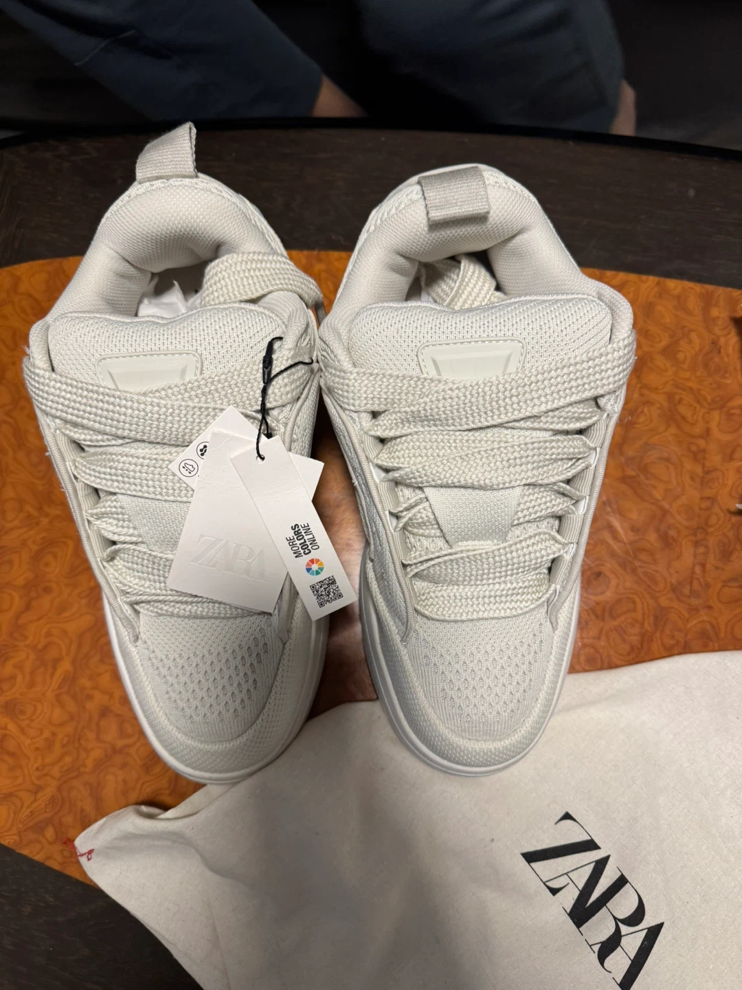 Zara White Low-Top Sneakers