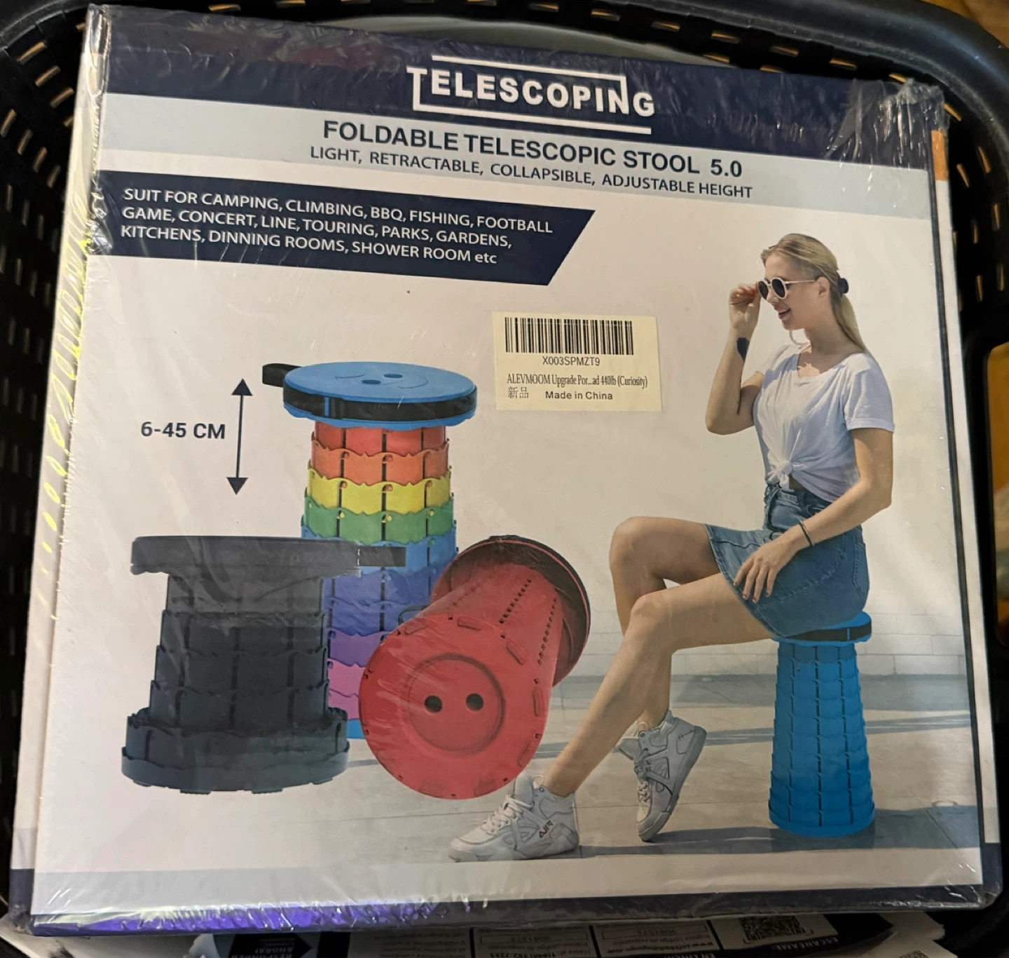Bundle: 2 Telescoping Foldable Stool - Rainbow - photo 2