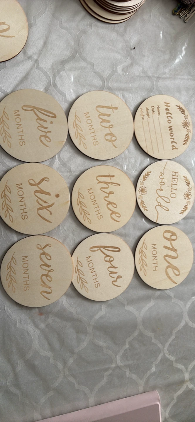 Wooden Baby Milestone Photo Props
