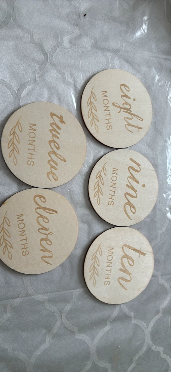 Wooden Baby Milestone Photo Props - photo 2