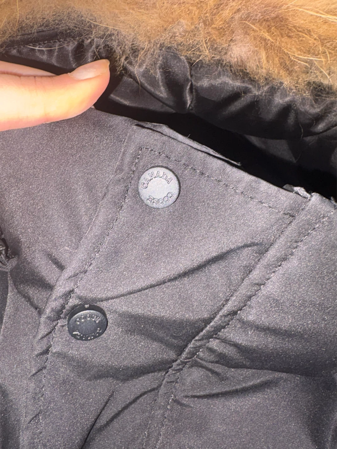 Canada Goose Black Puffer Winter Jacket with Fur Hood - photo 3
