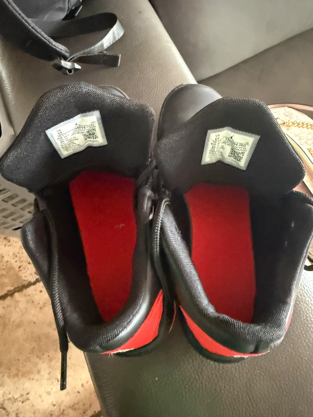 Jordan Air 1 Mid (GS) Black Red Basketball Shoes - photo 3