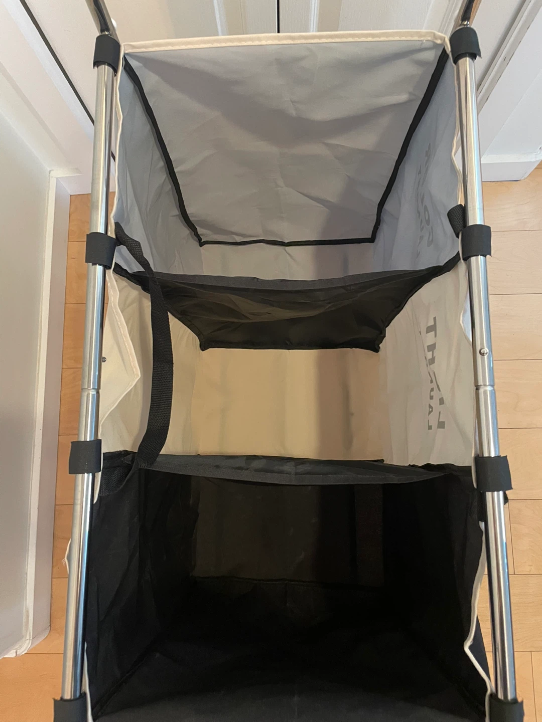 3-Compartment Laundry Sorter with Wheels - photo 3