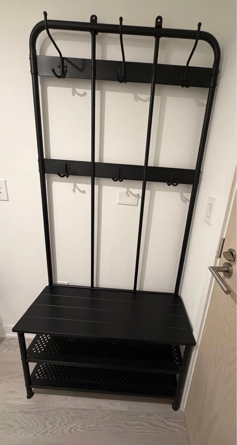 IKEA PINNIG Coat Rack with Shoe Storage Bench
