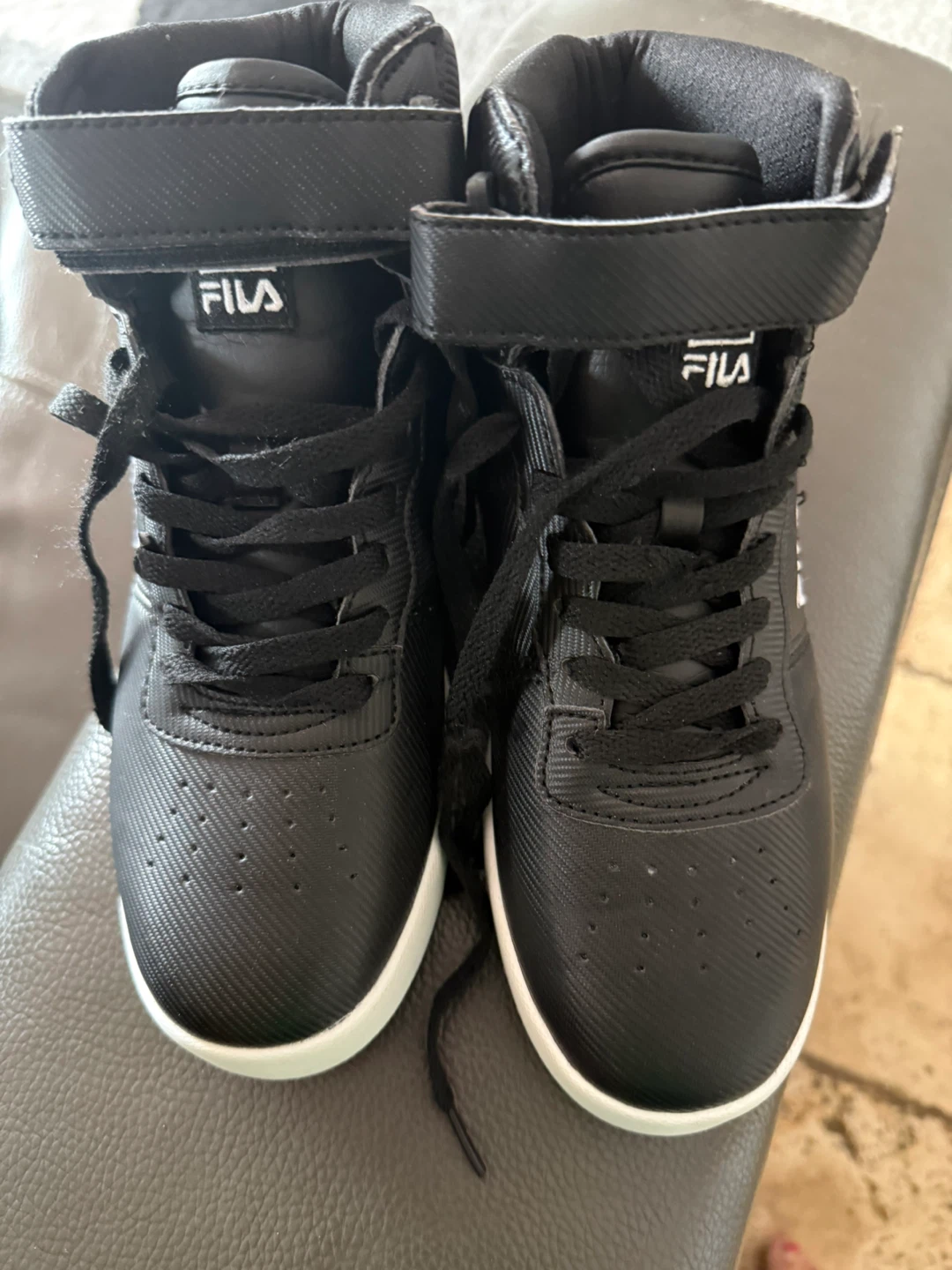 Fila High-Top Sneakers - Black - Size 7 - photo 2