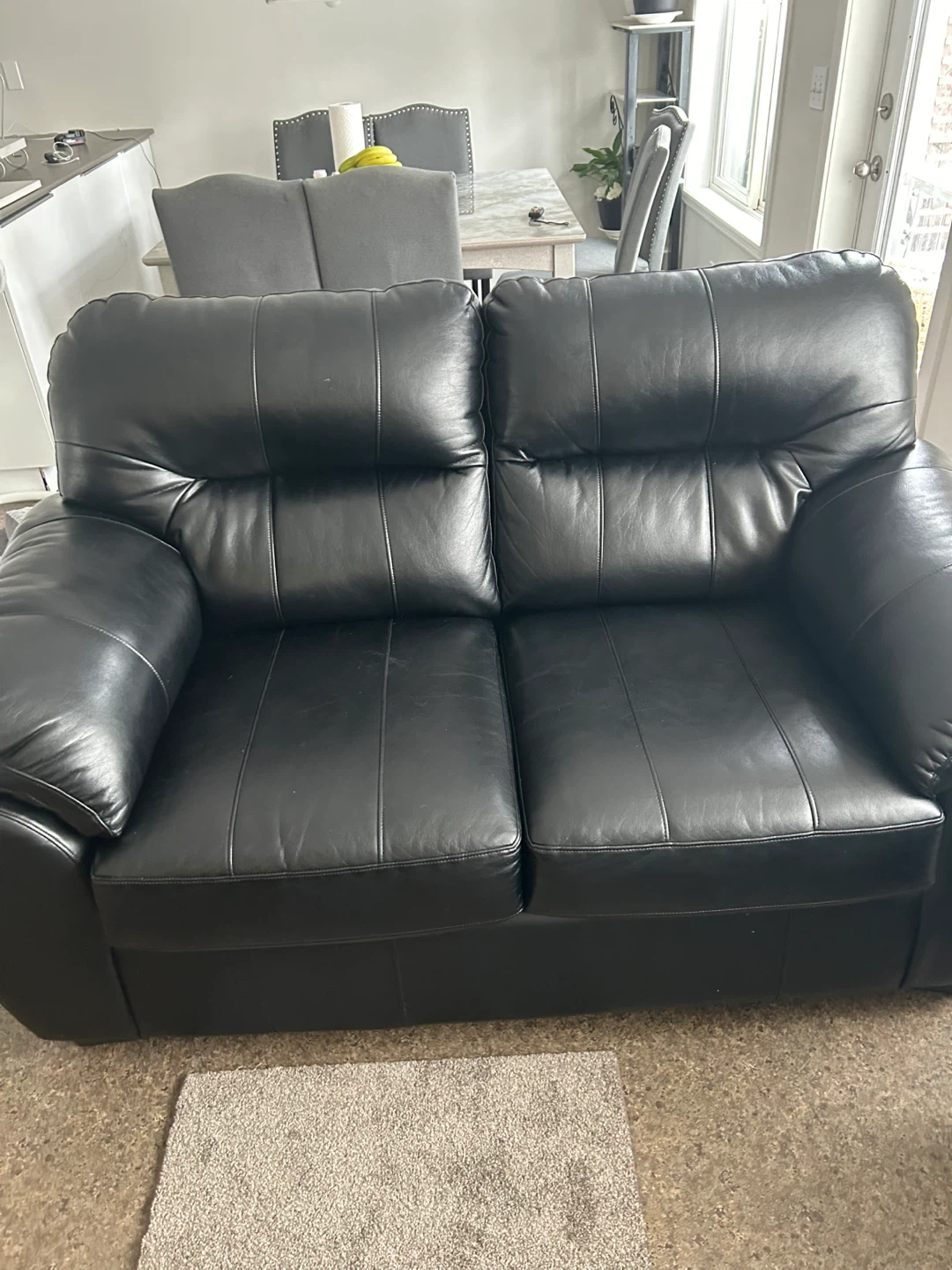 Two Black  Leather Sofas - photo 5