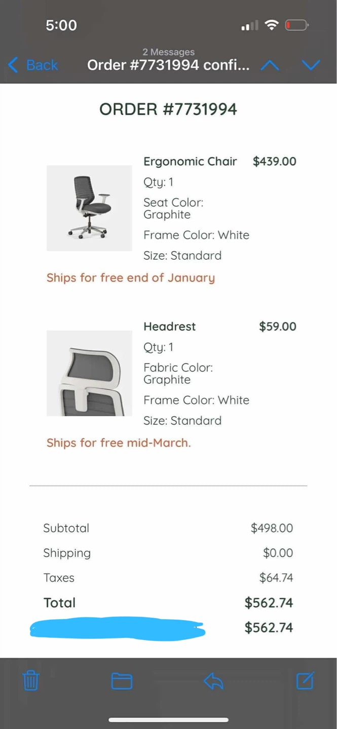 Branch ergonomic chair with headrest - photo 4