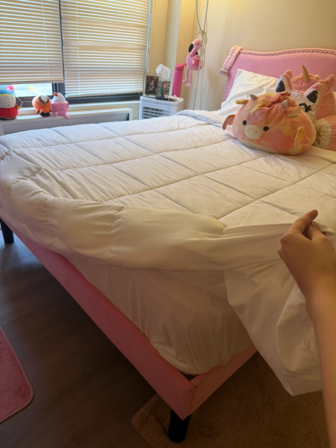 Pink bed frame queen size - photo 4