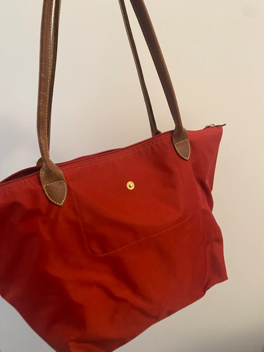 Red Longchamp Le Pliage Tote Bag - photo 2