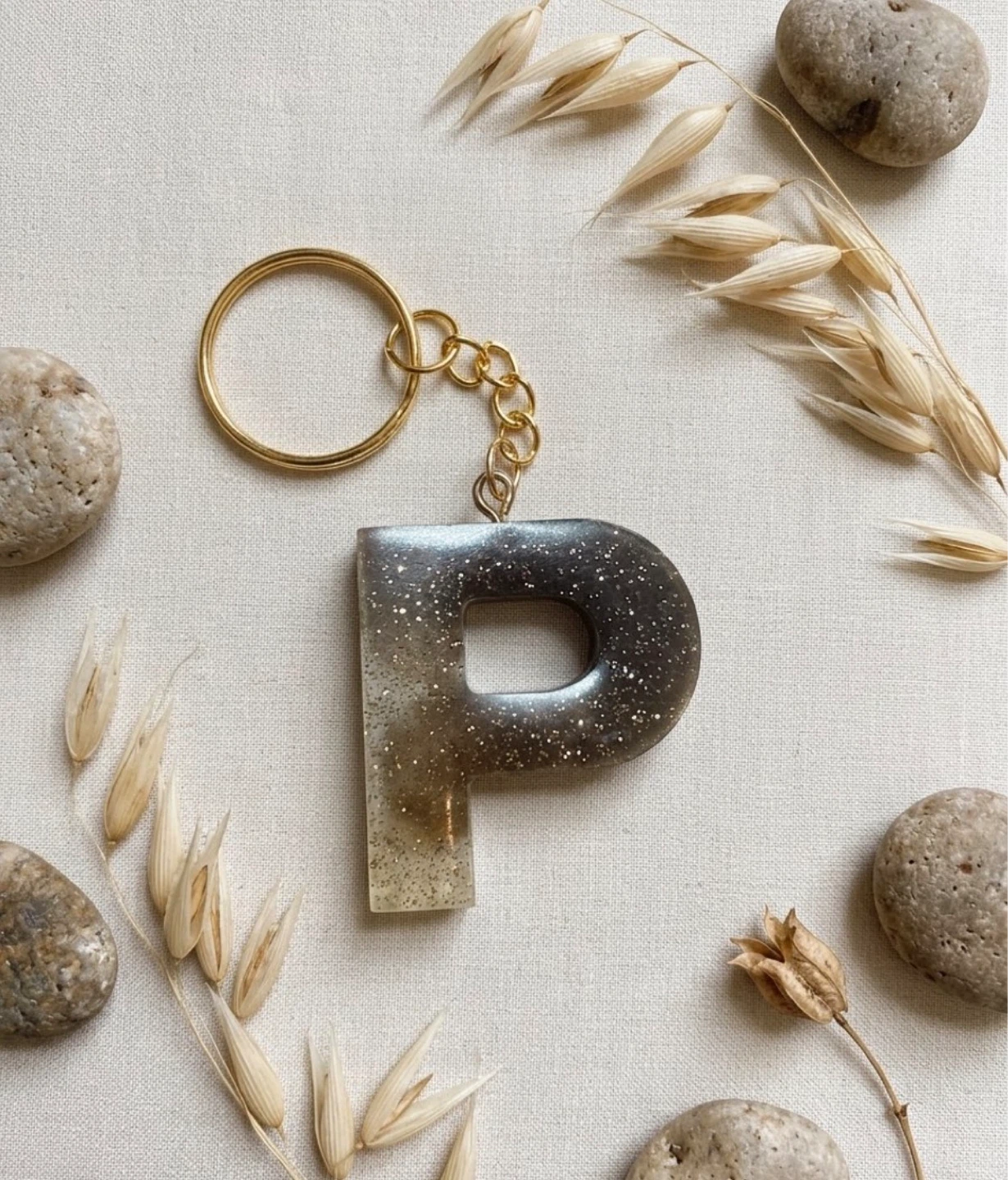 Resin Letter Keychain with Tassel - photo 3