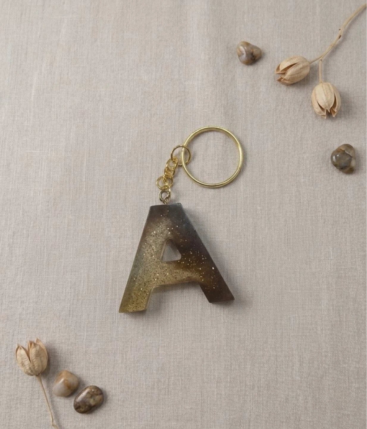 Resin Letter Keychain with Tassel - photo 2