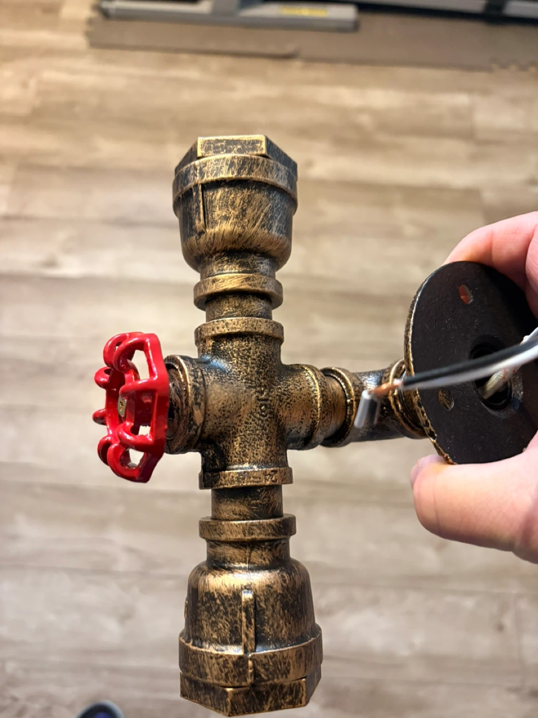 Vintage Pipe Lamp Fixture - Bronze Finish