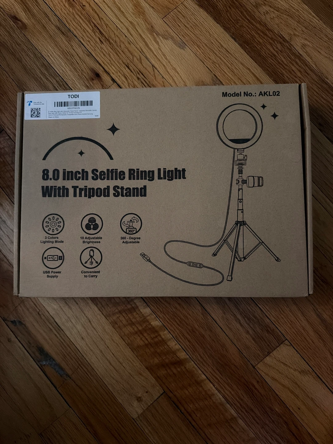 TODI 8.0 inch Selfie Ring Light with Tripod Stand