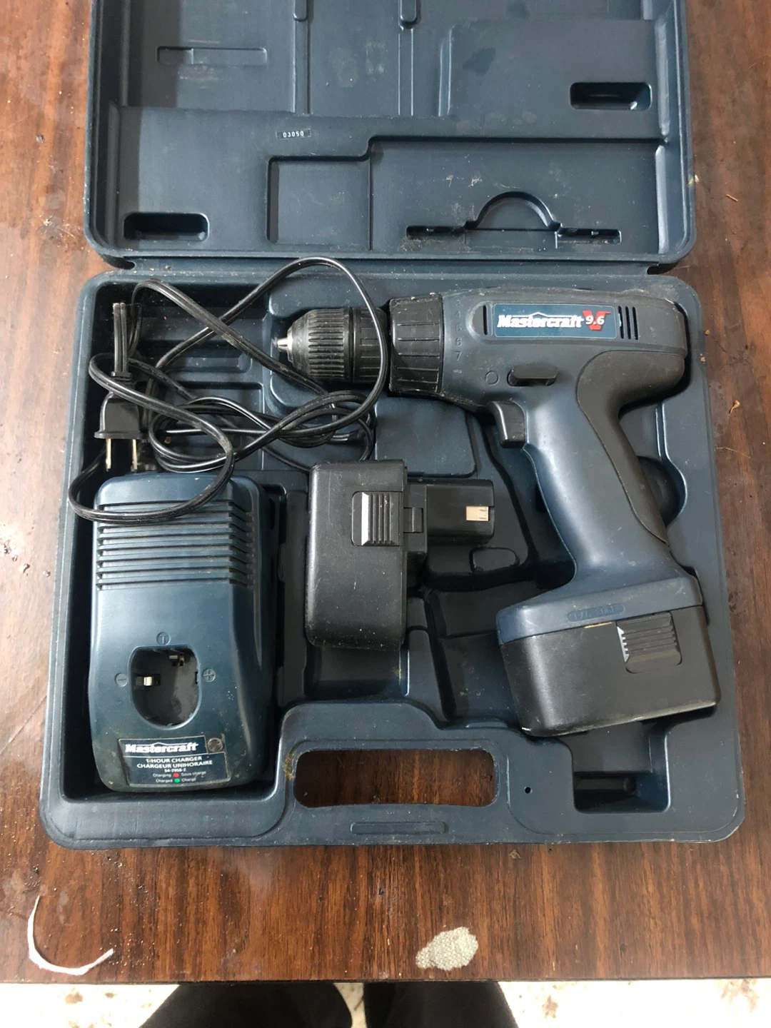Mastercraft 9.6V Cordless Drill with Charger and Case