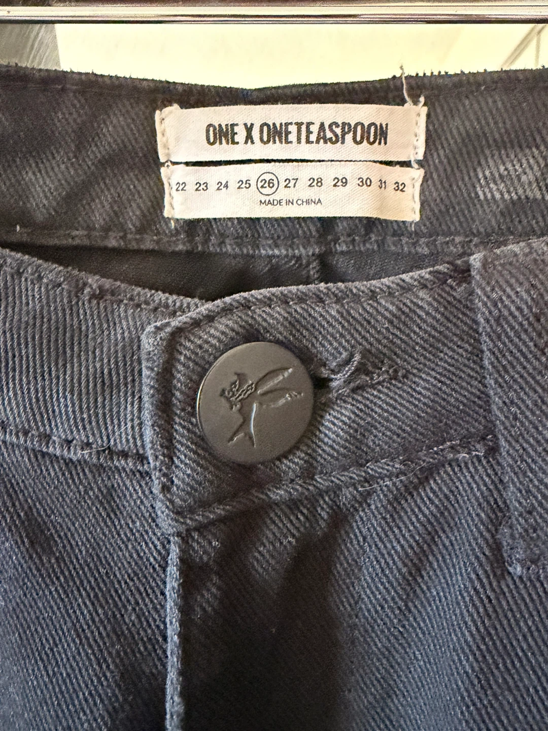 One Teaspoon Black High Waist Distressed - photo 3