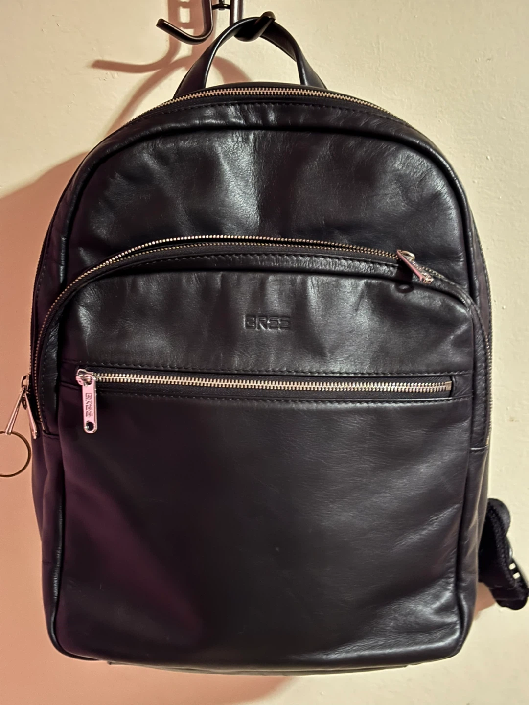 Bree Black Leather Backpack/ German 💯 leather