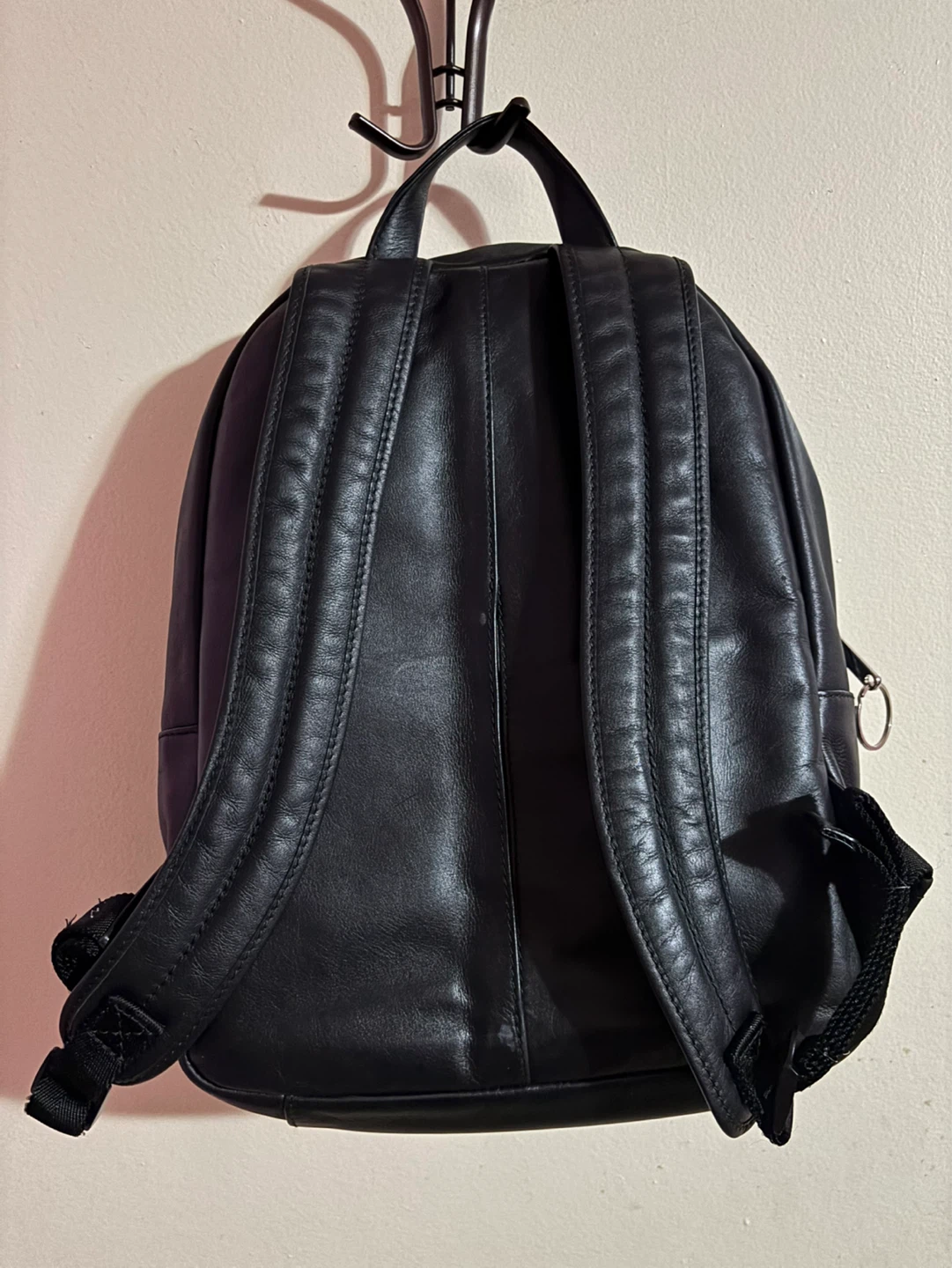 Bree Black Leather Backpack/ German 💯 leather - photo 2