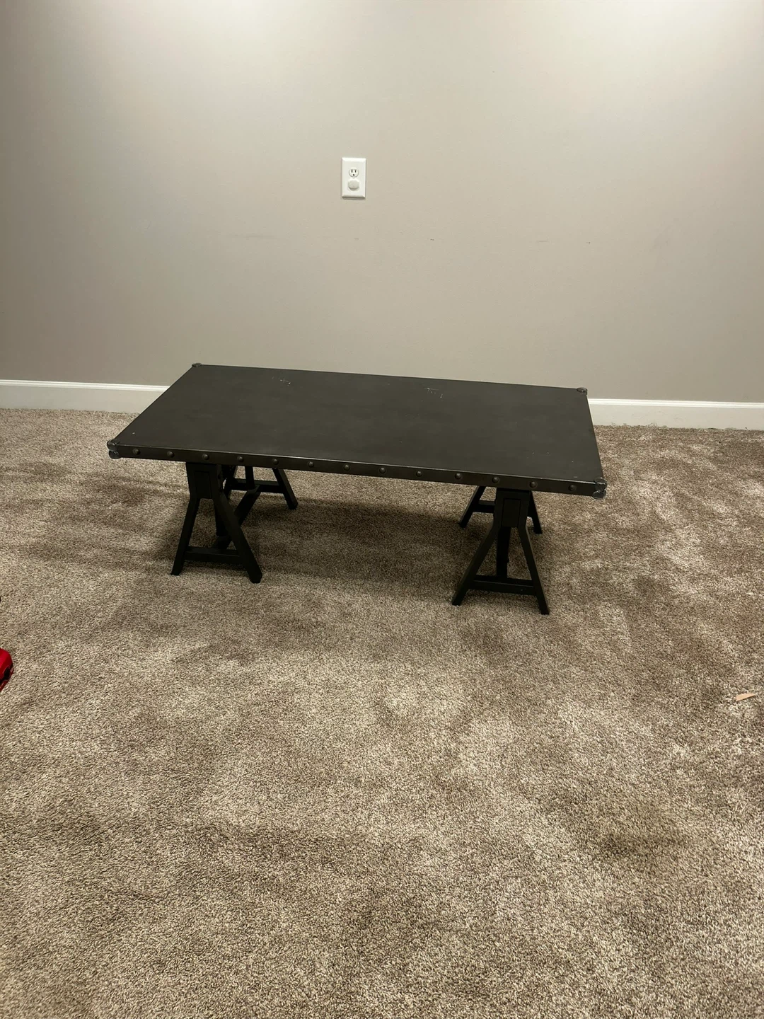 Adjustable Height Industrial Sawhorse Desk Table - photo 2