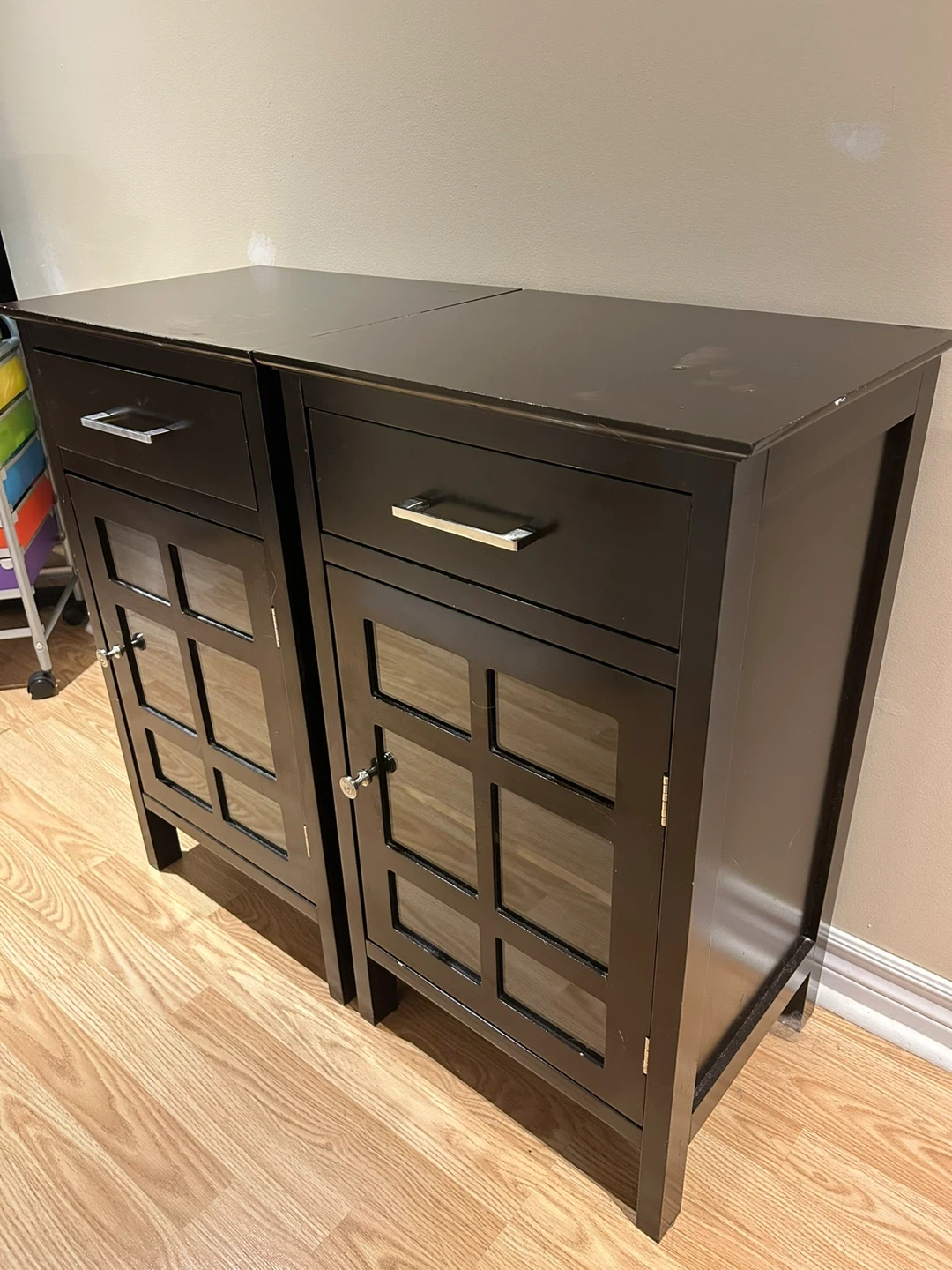 Dark Brown Bedside Tables