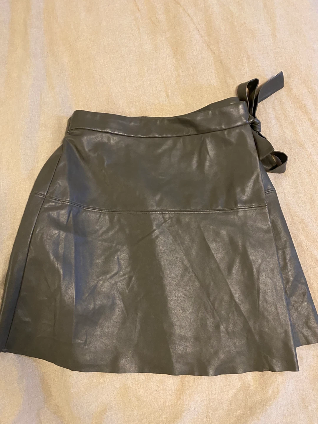 Wilfred Free Faux Leather Wrap Skirt - Size S