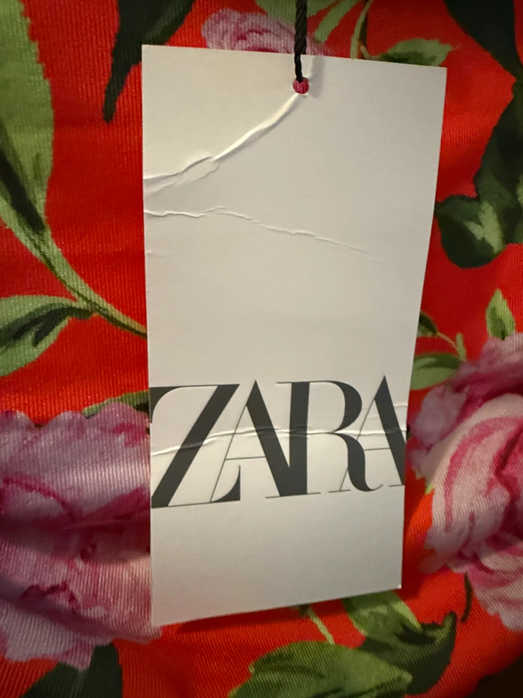 ZARA Red Floral One-Piece Bodysuit-M - photo 3