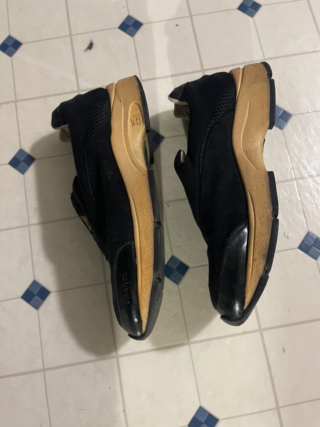 CHANEL Black Suede Slip-On Sneakers - photo 3