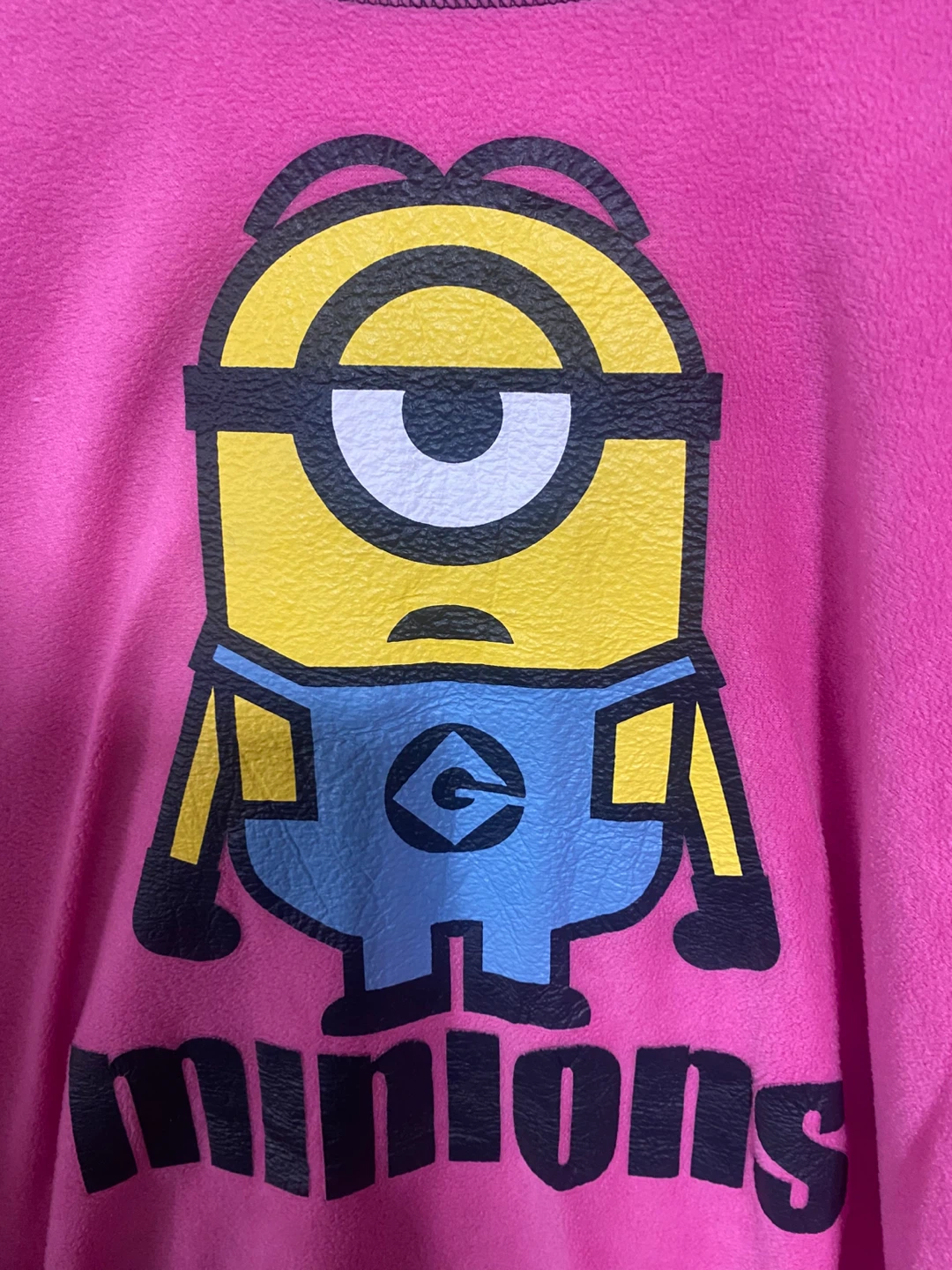 Pink and Yellow Minion-Style Print adult  Footed pjs - photo 3