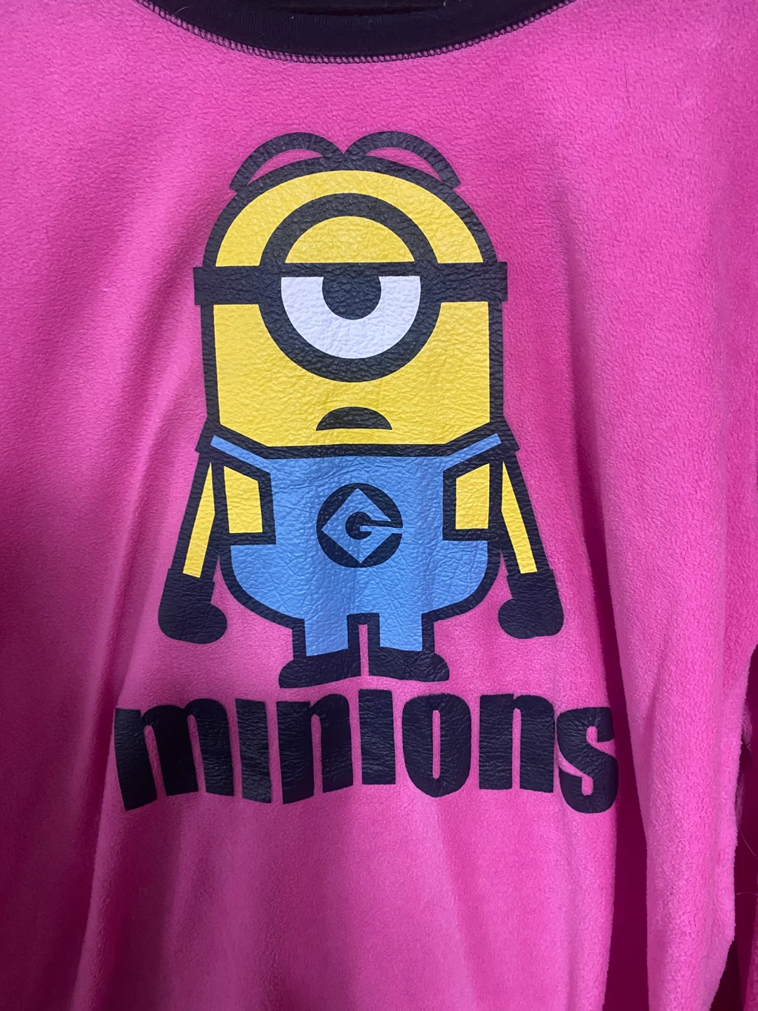 Pink and Yellow Minion-Style Print adult  Footed pjs - photo 4