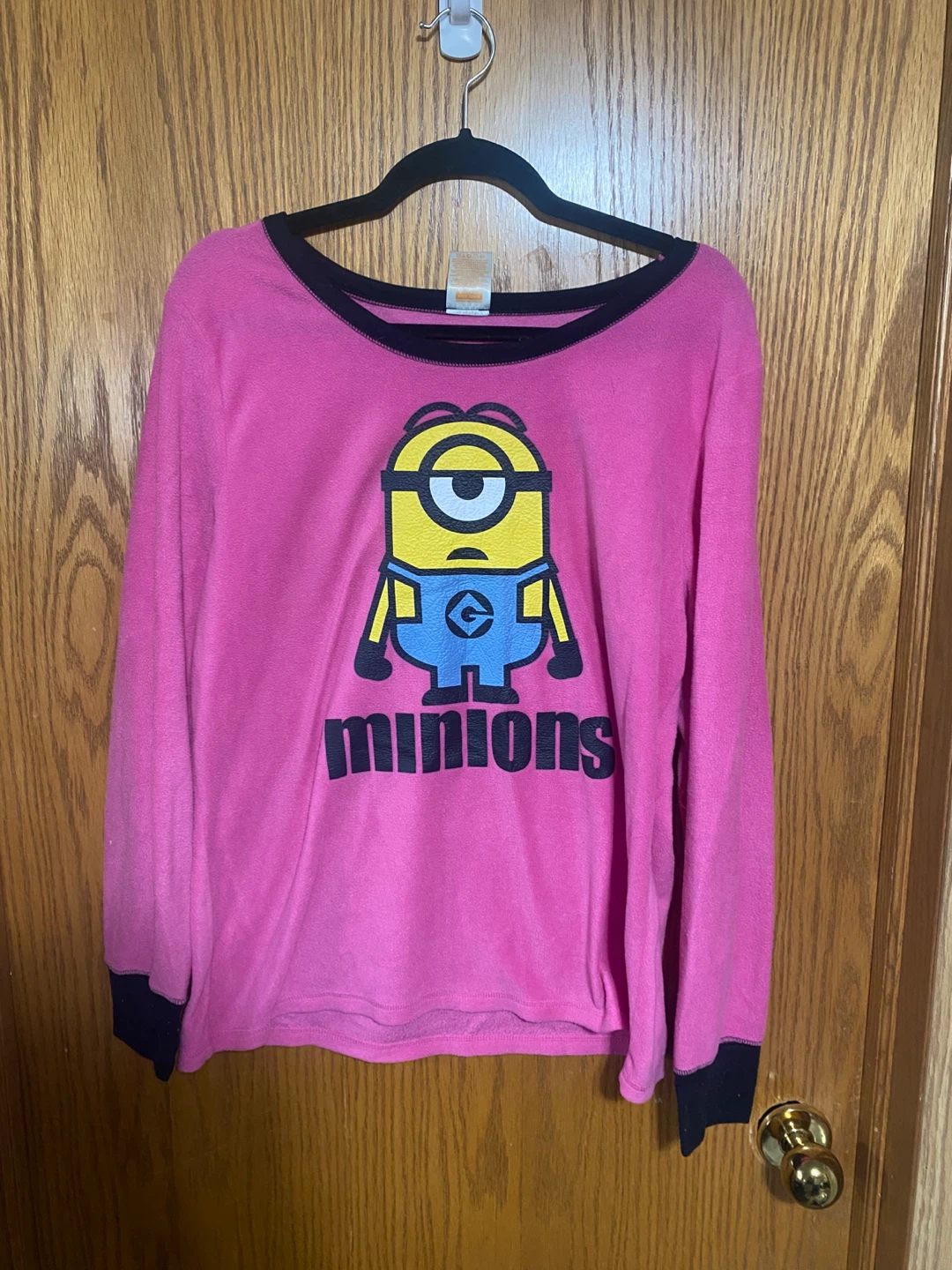 Pink and Yellow Minion-Style Print adult  Footed pjs - photo 5