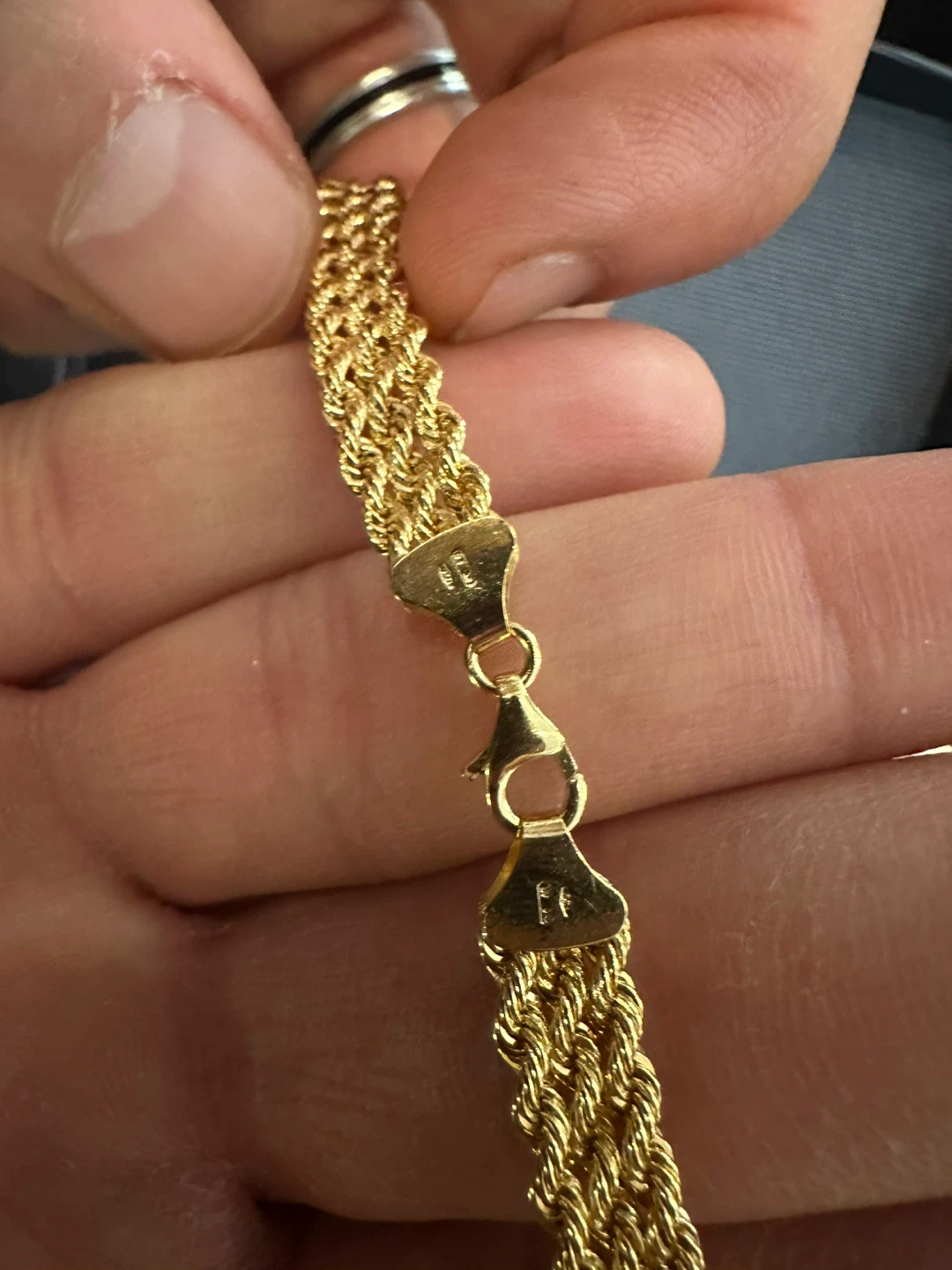 Vintage UNOAERRE 18K Yellow Gold Rope Necklace 19.95g - photo 2