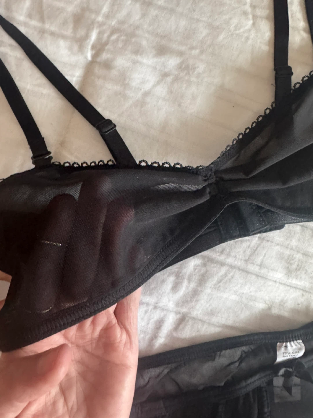 BeWicked Black Sheer Bra and Panty Set - photo 5