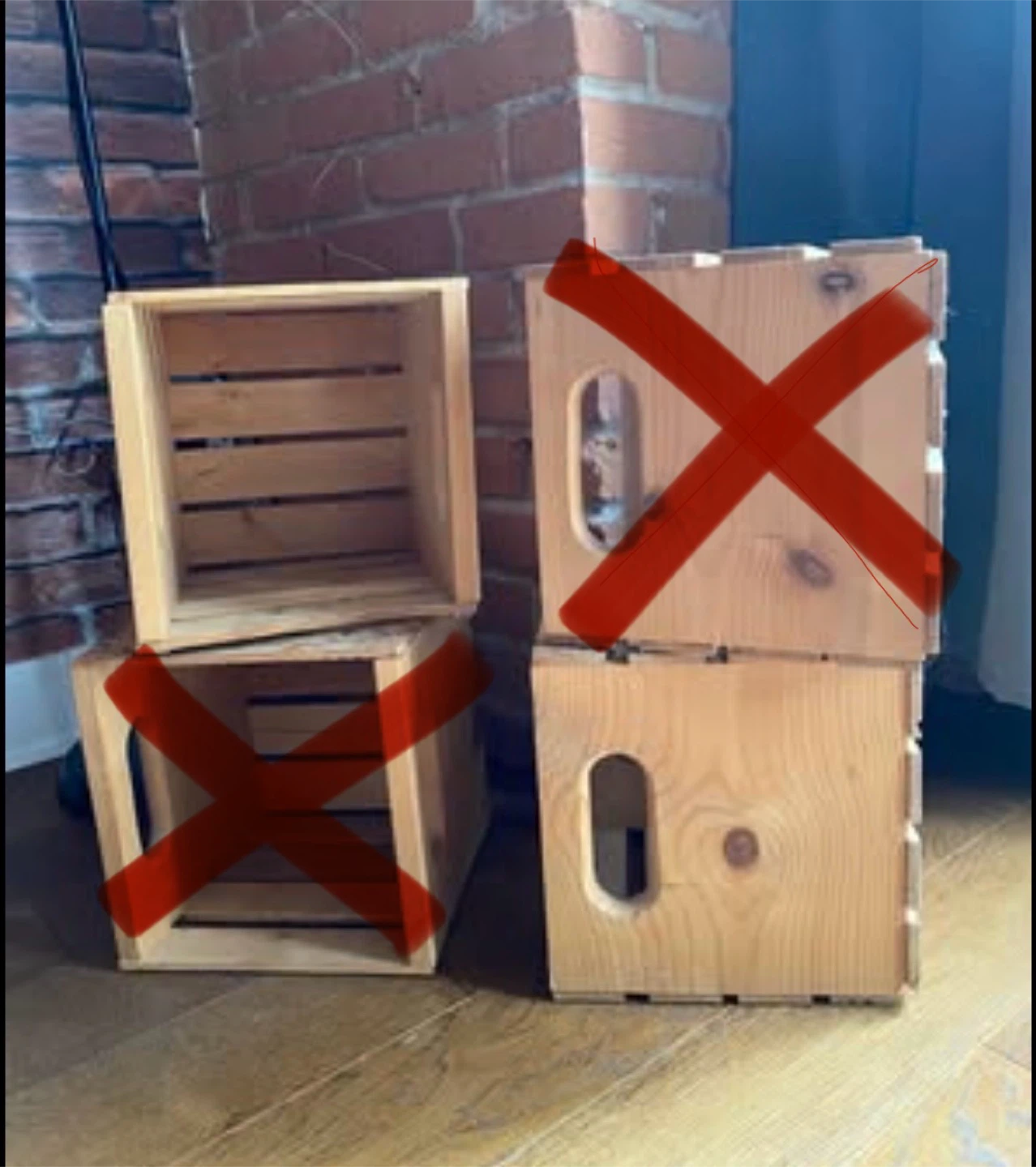 HD Pine Cube Crates / Plant Stands — $9 each, $ 15/ 2 pcs
