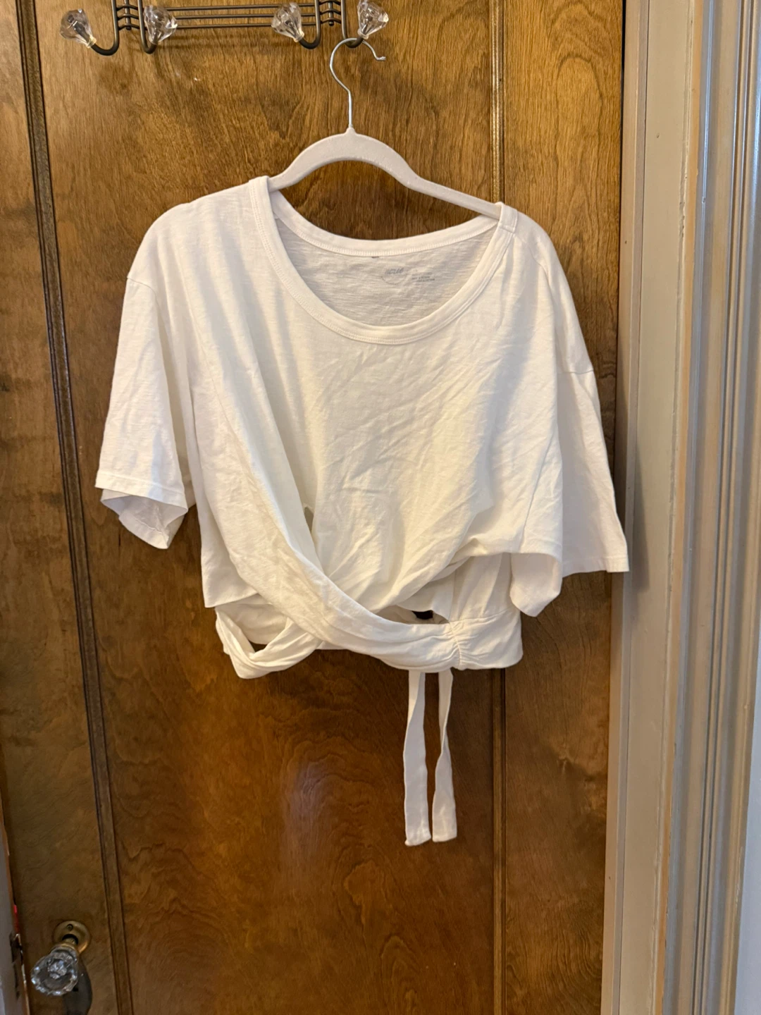 Aerie White Tie-Back Crop Top - L