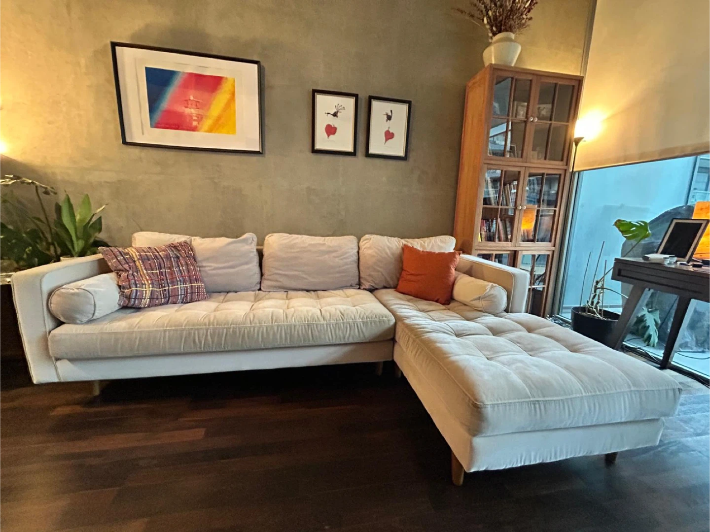 ARTICLE. Sven 100" Tufted Velvet Right Sectional Sofa