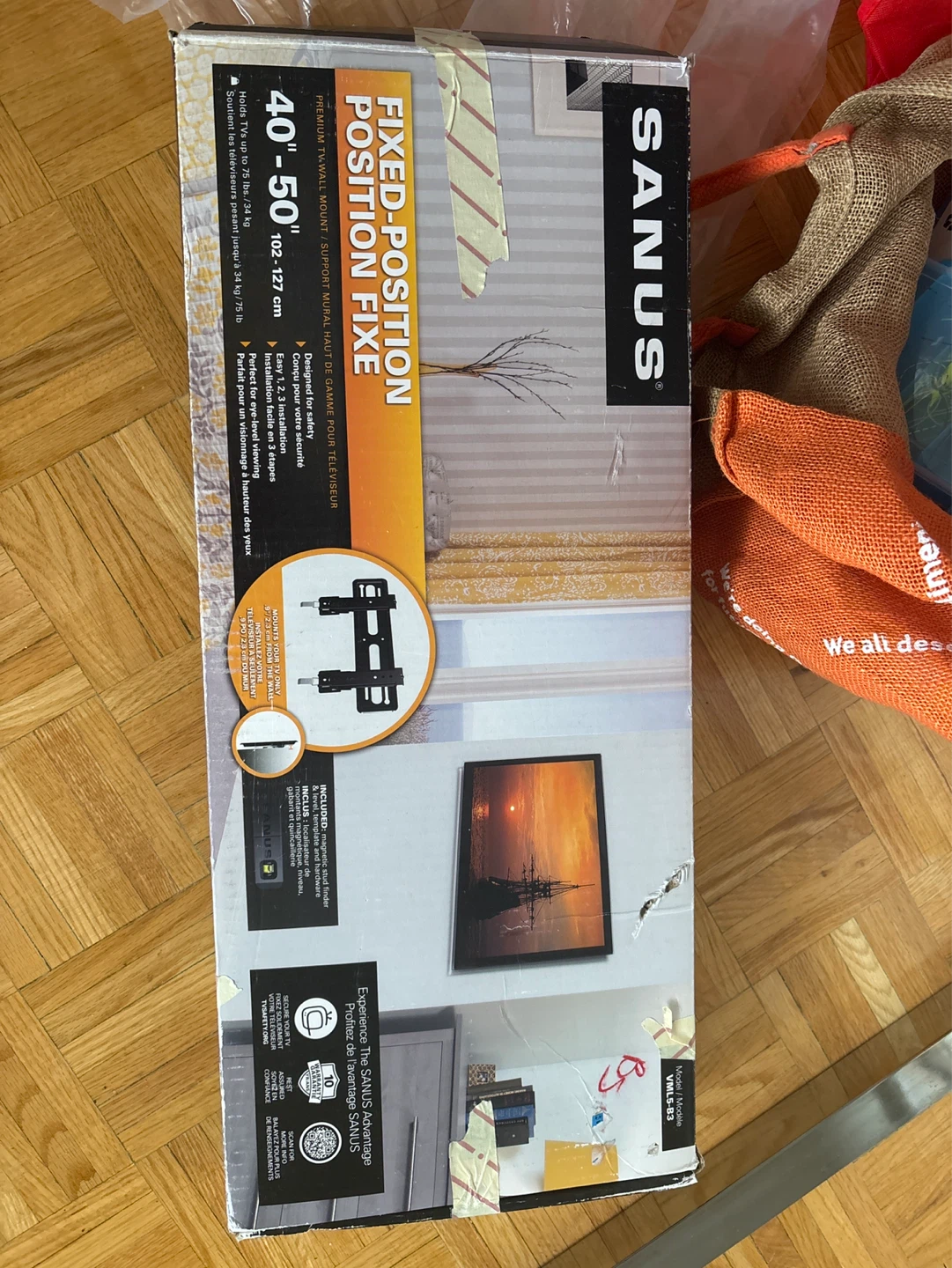 SANUS Fixed-Position TV Wall Mount for 40" - 50" TVs