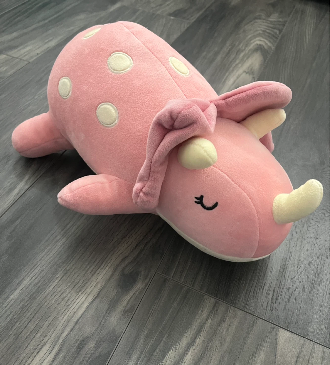 Pink Triceratops Plushie | Miniso