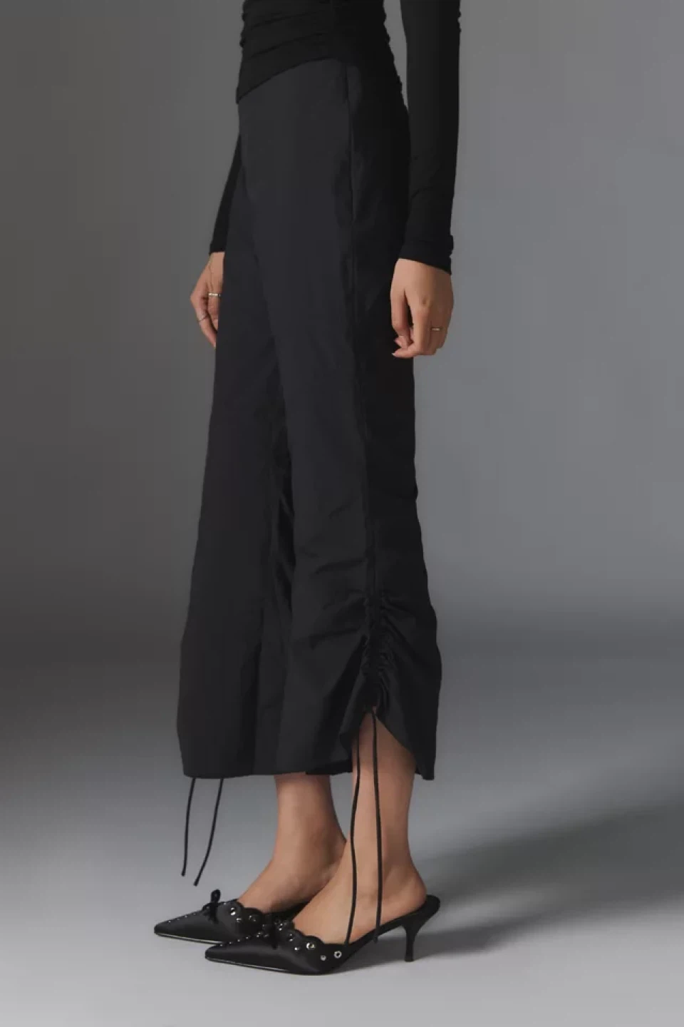 Silence + Noise Women's Cropped Ruched Cargo Pants - photo 2
